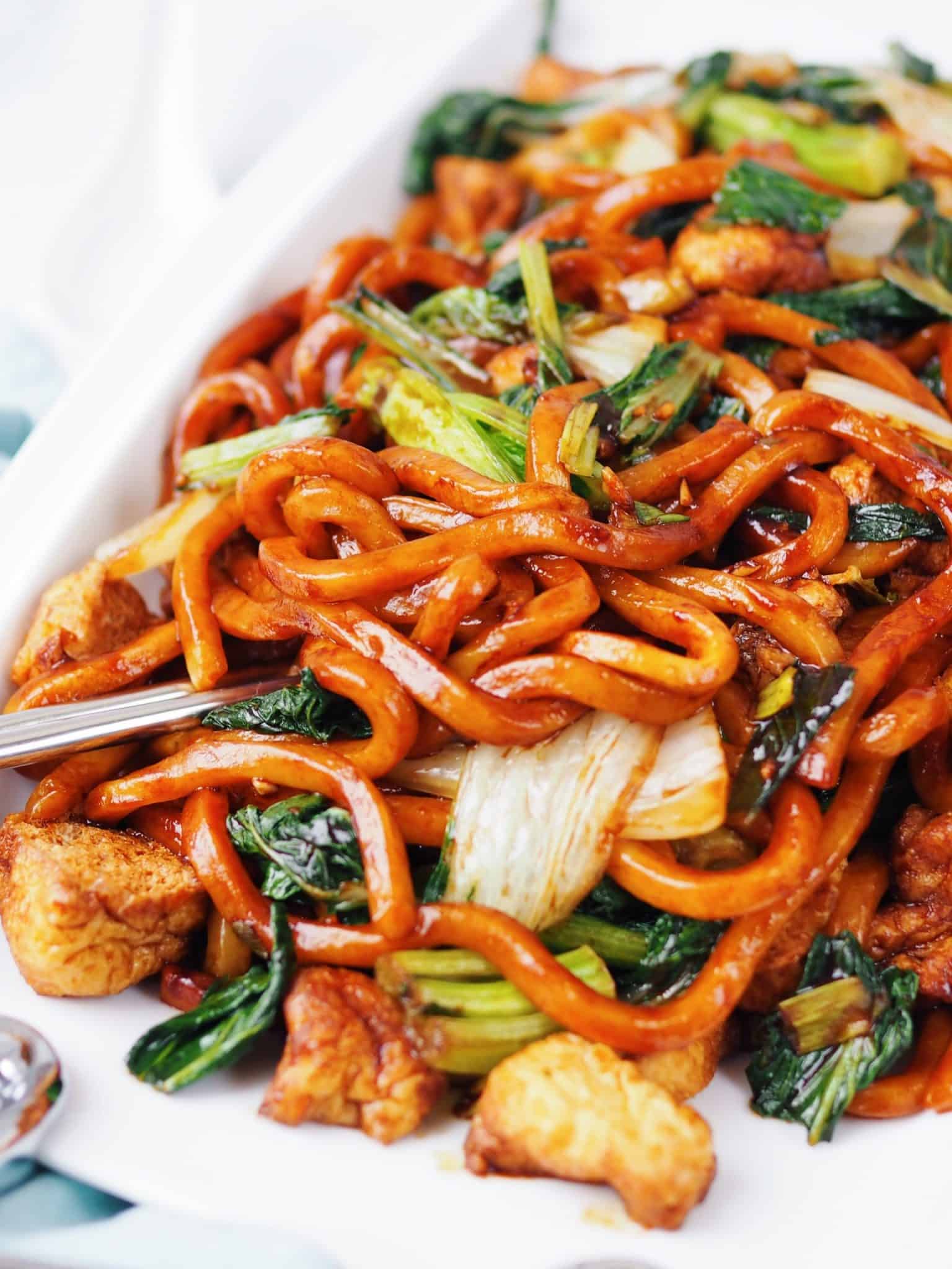 Stir Fried Vegetable Tofu Udon