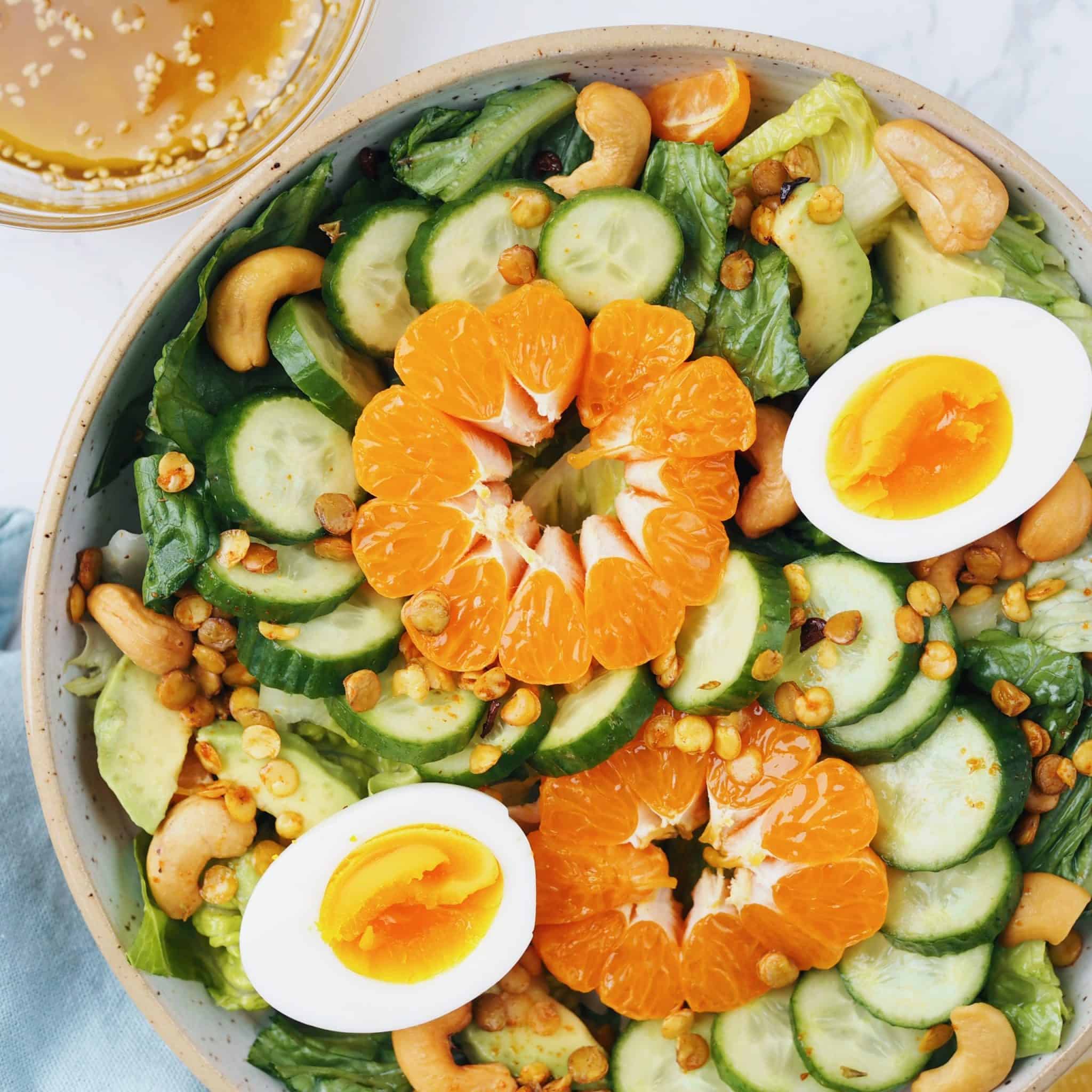 Asian Salad with Sesame Lemon Dressing