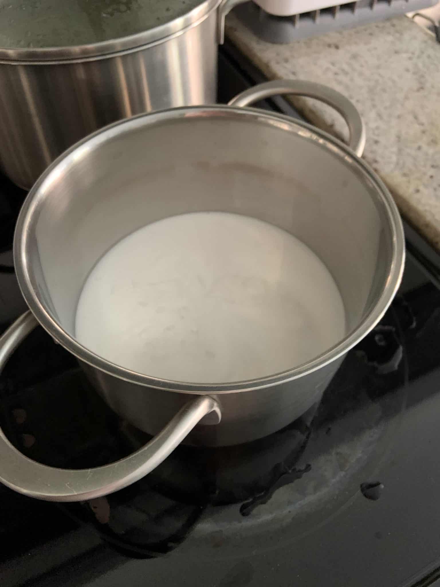 boil coconut liquid