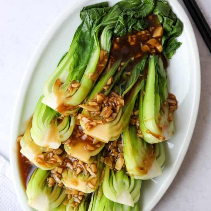 Easy 10-minute Chinese Garlic Bok Choy - Christie At Home