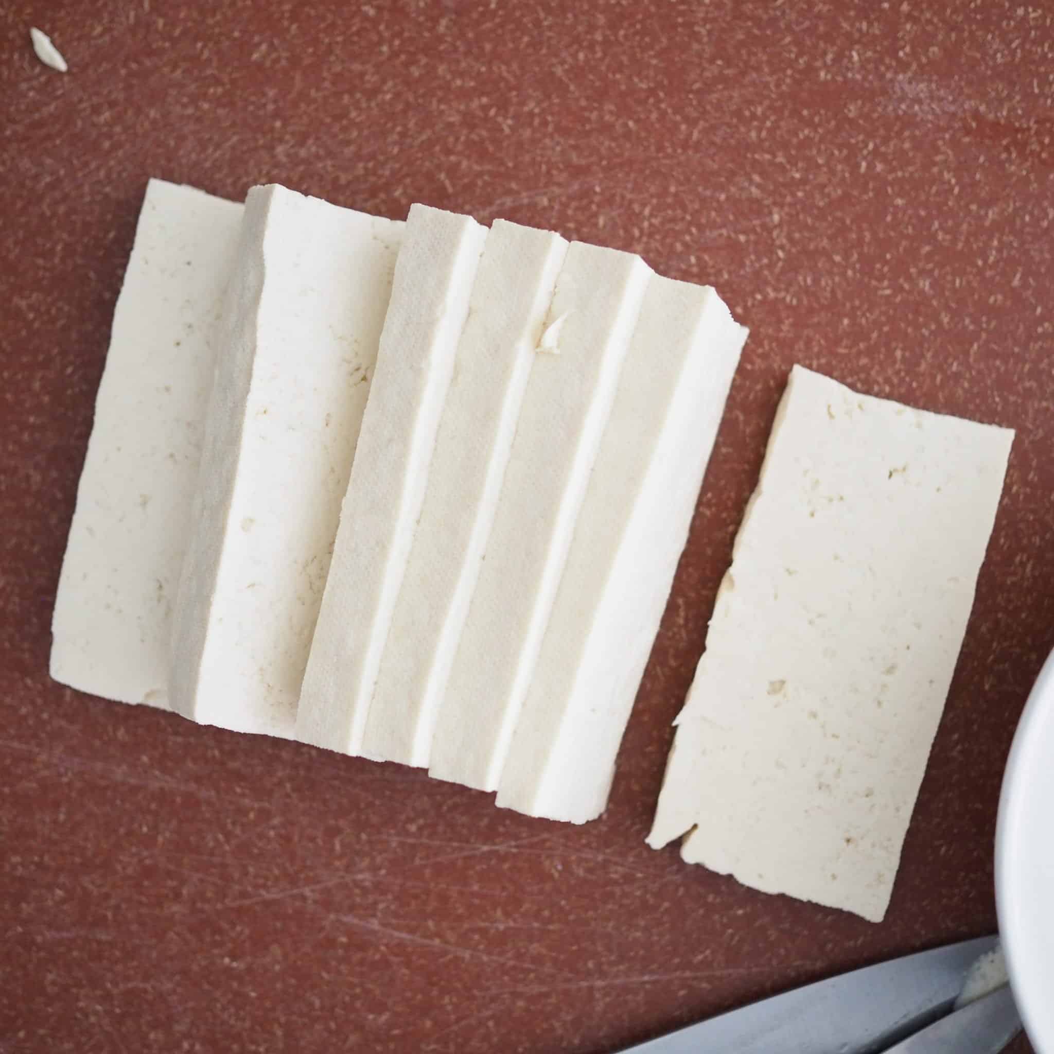 tofu sliced