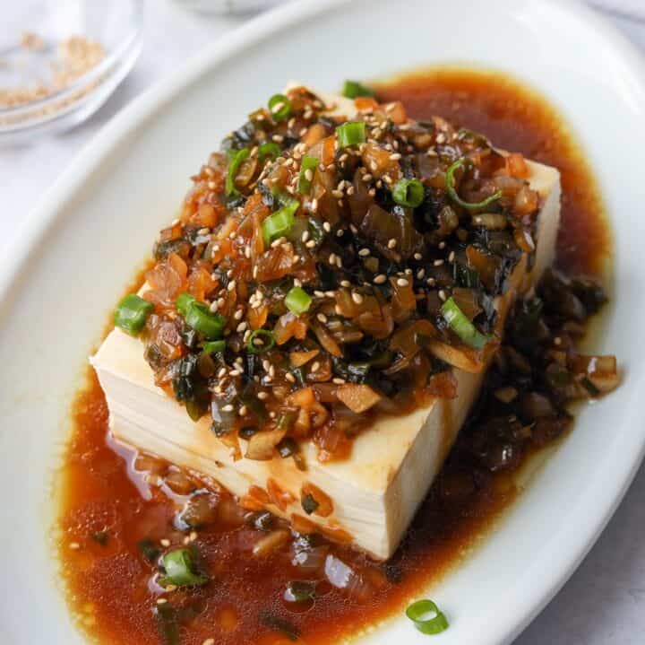10minute Easy Silken Tofu with Onion and Garlic Christie at Home