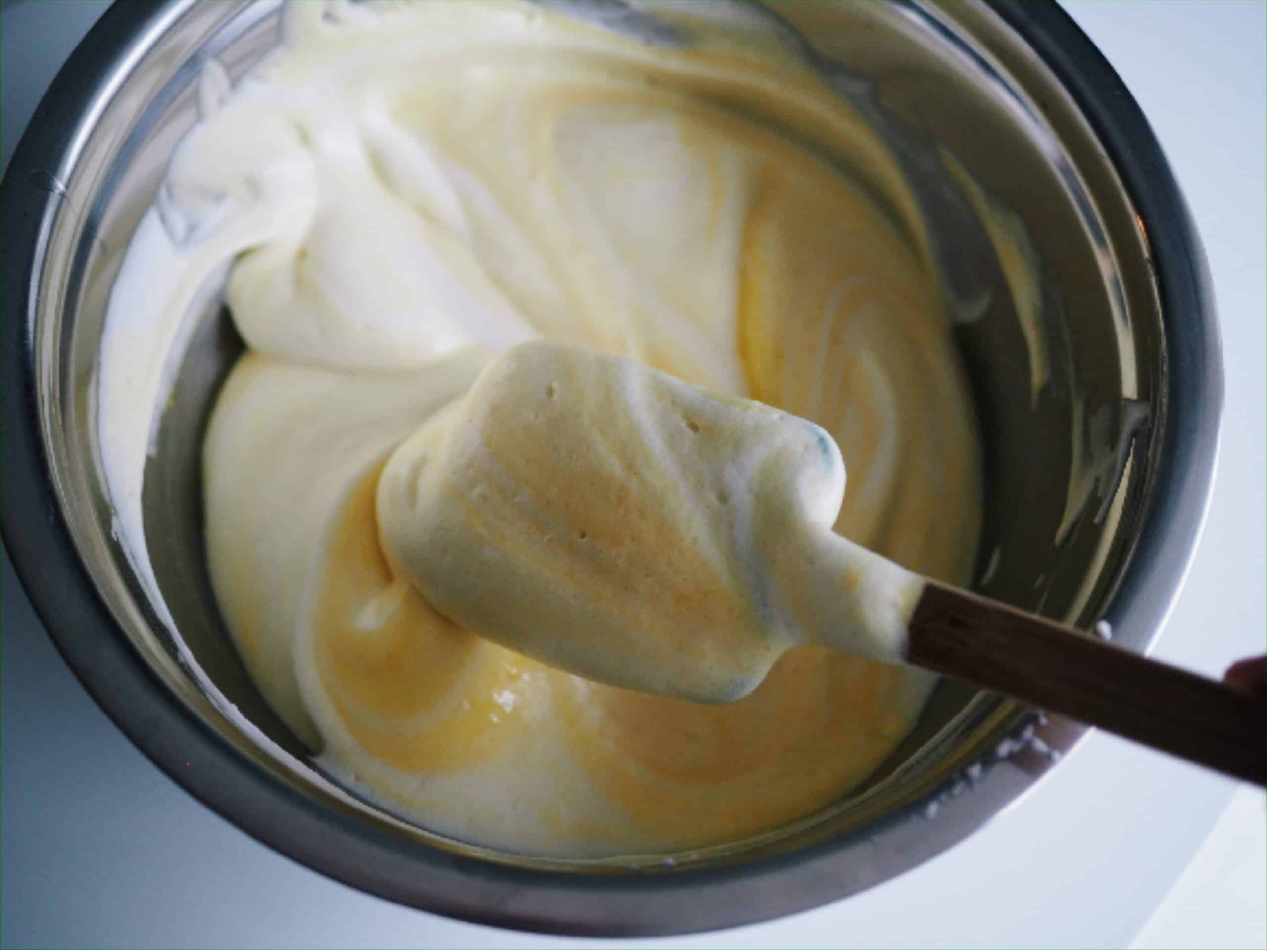 mix meringue into batter