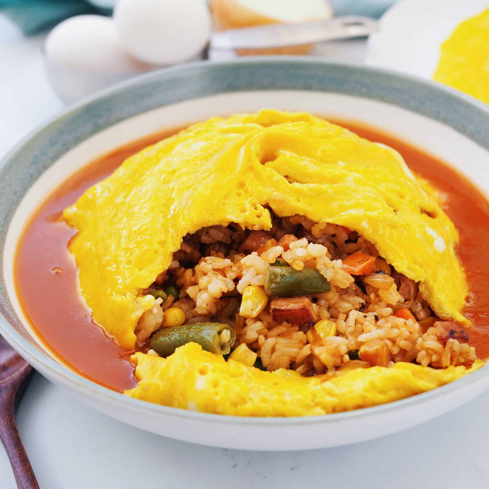 Spam Omurice (Japanese Omelette Rice) Christie at Home