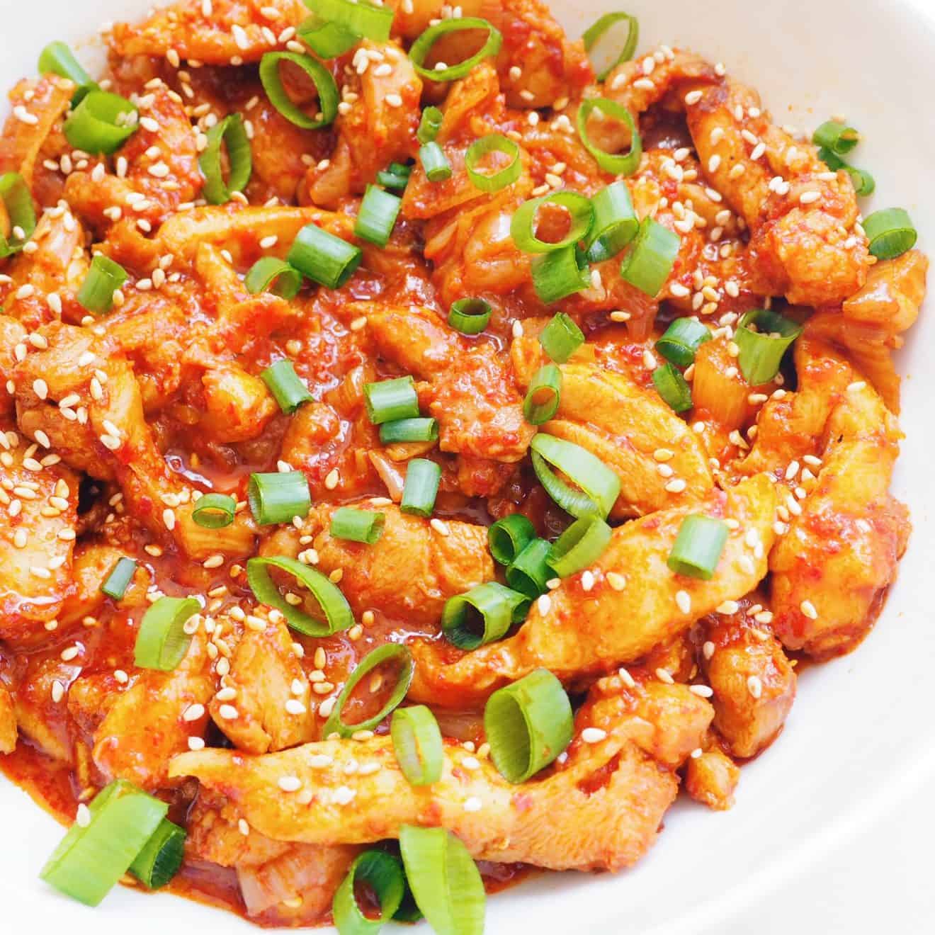 Korean Spicy Chicken (30 minute Recipe) - Christie at Home
