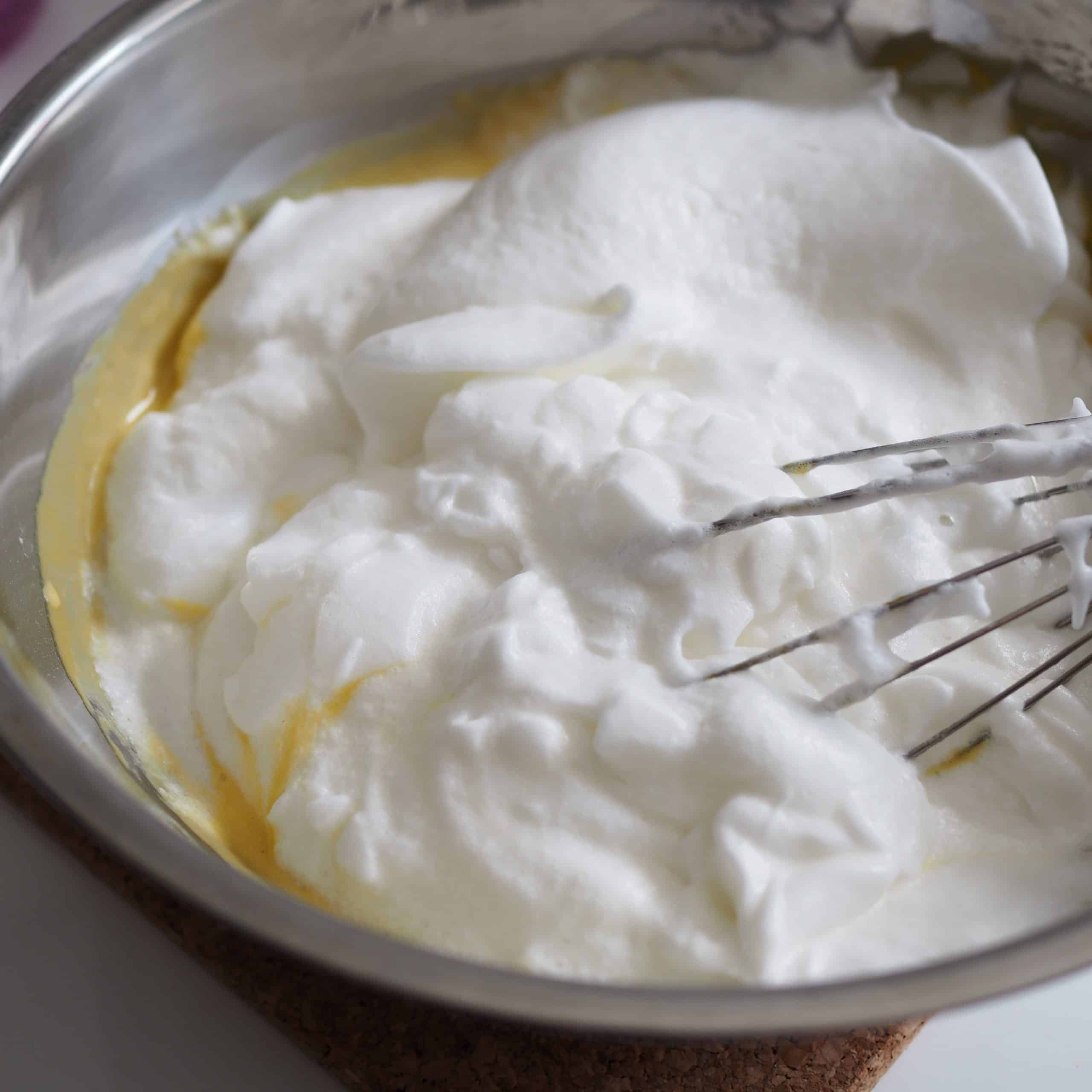 add all of the meringue 