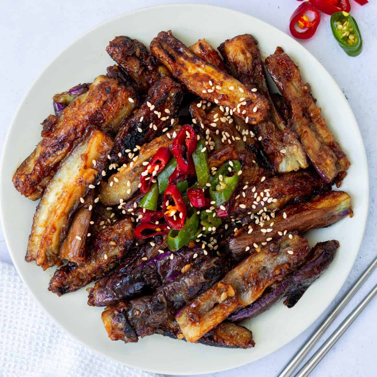 Quick & Easy Chinese Hoisin Eggplant Stir-Fry - Christie at Home