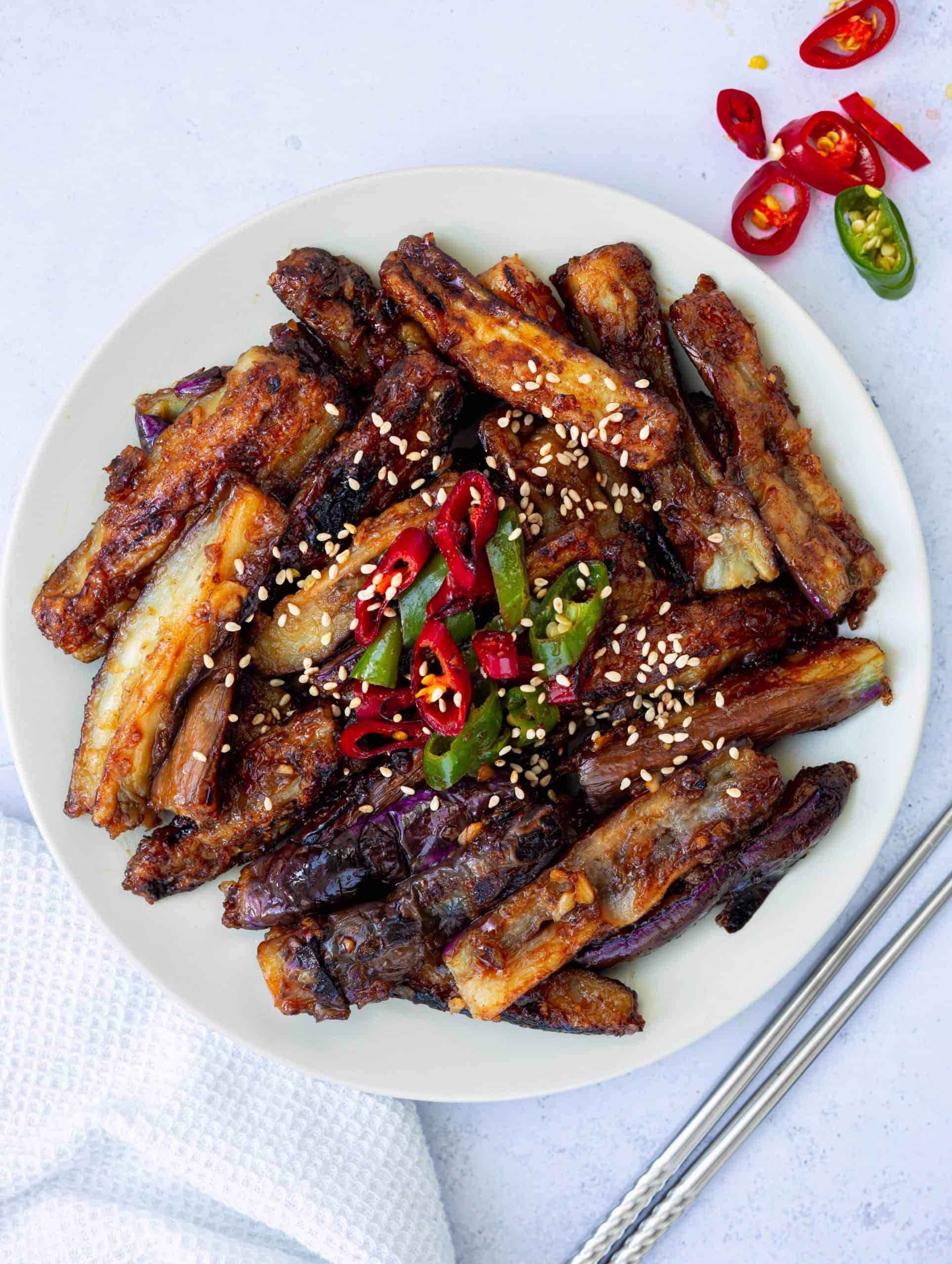 Chinese Hoisin Eggplant stir-fry