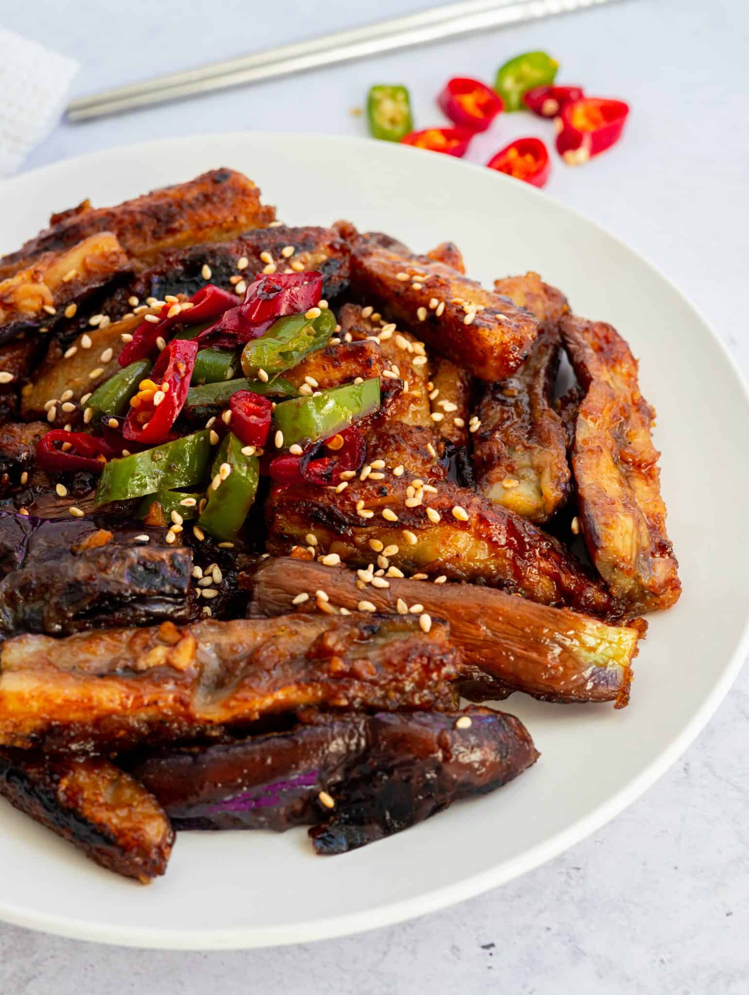 Quick & Easy Chinese Hoisin Eggplant Stir-Fry - Christie at Home