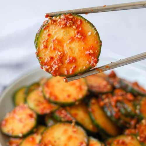 5minute Easy Korean Cucumber Salad (Oi Muchim)