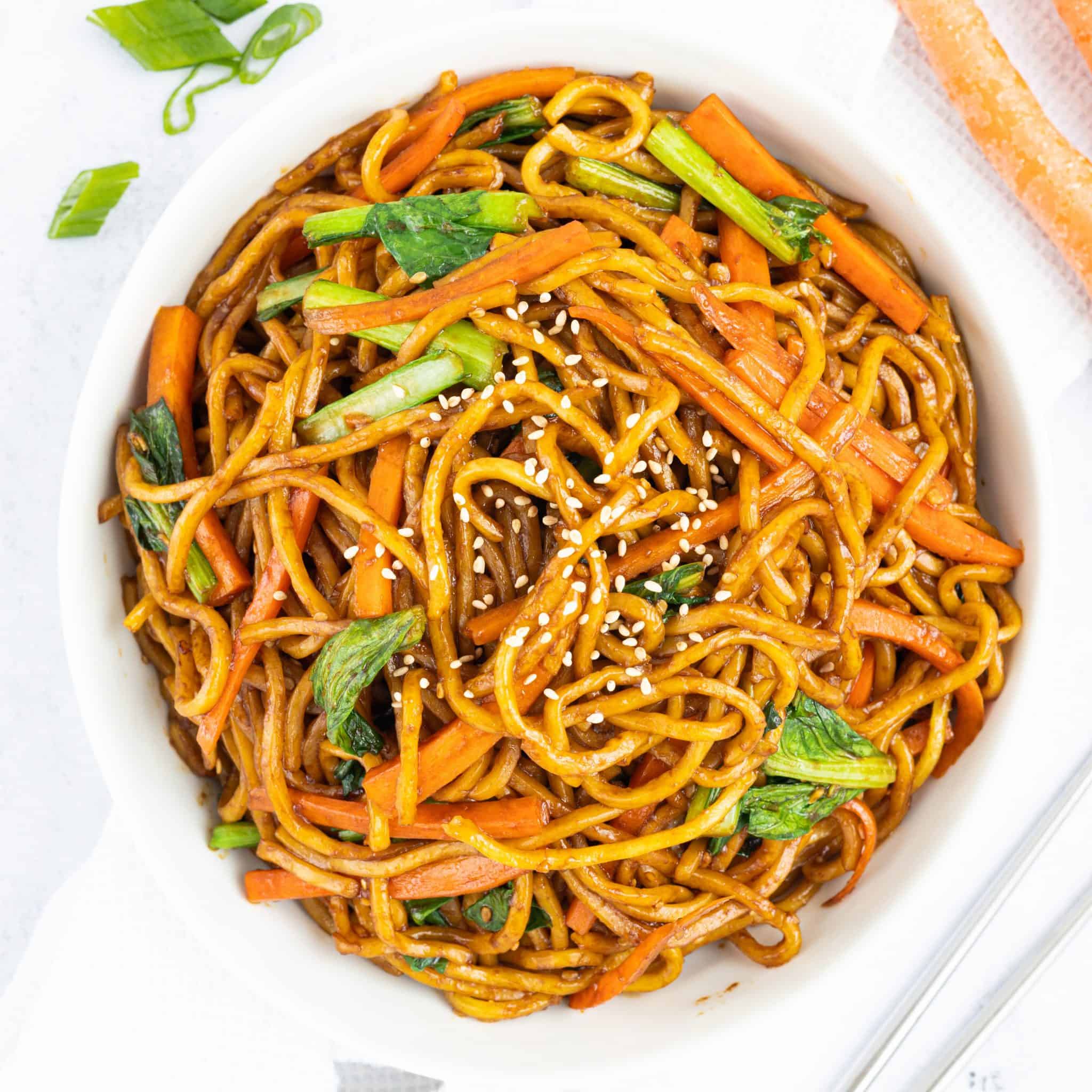 Quick & Easy Vegan Asian Sesame Noodles - Christie at Home