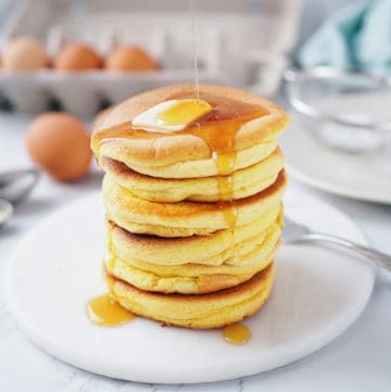 Fluffy Japanese Soufflé Pancakes - Christie at Home