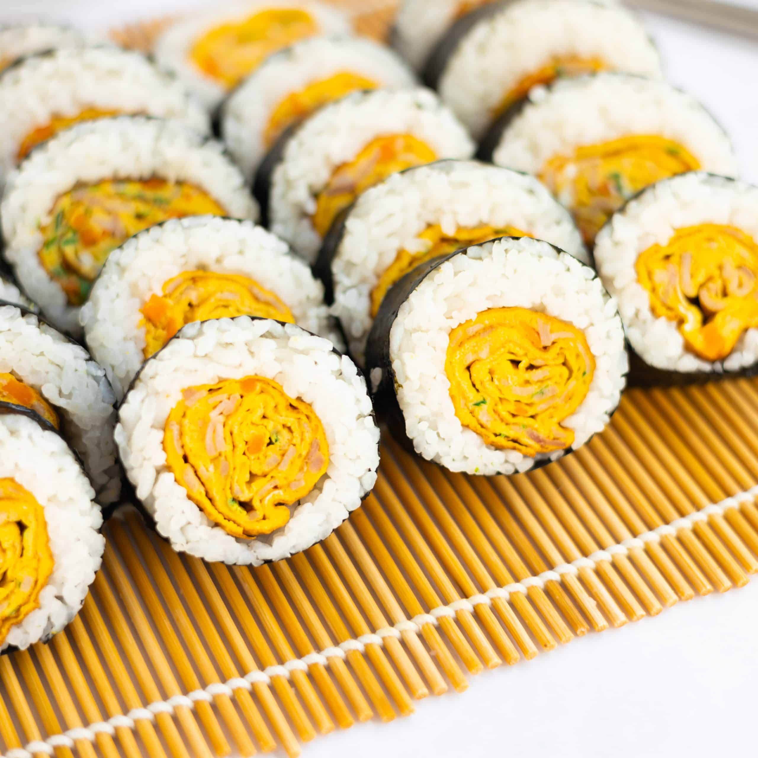 korean egg roll kimbap