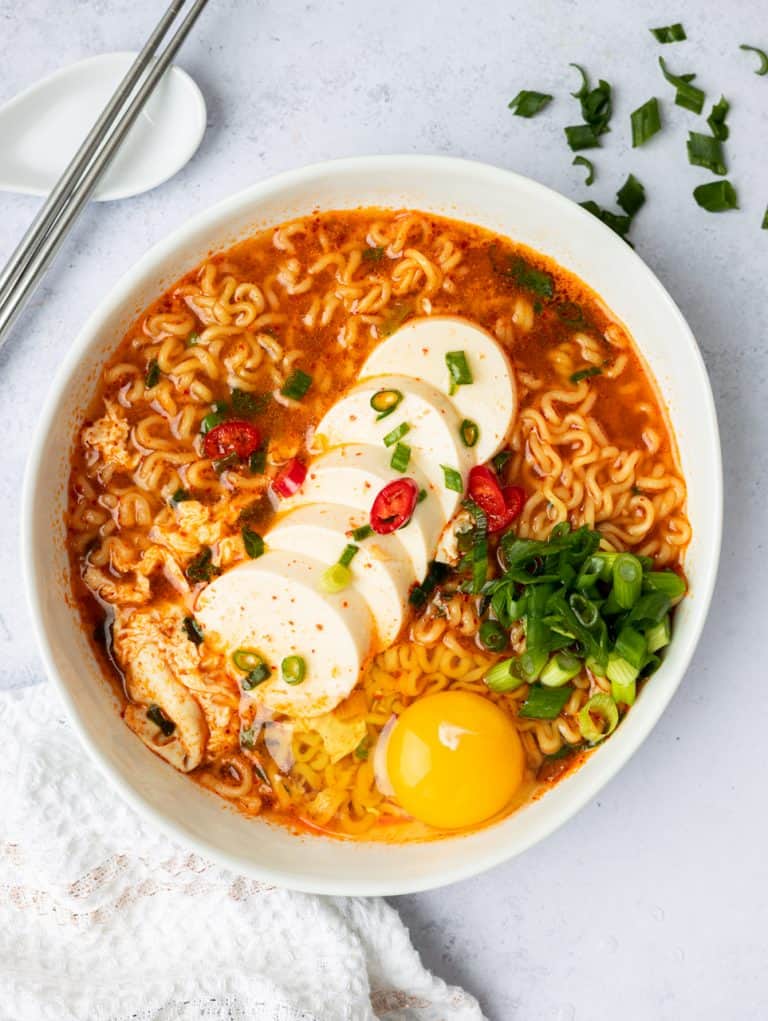 Easy 5-min. Sundubu Ramen (Viral Korean Tofu Ramen)