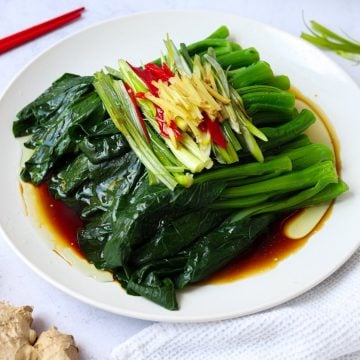 choy sum with sizzling oil