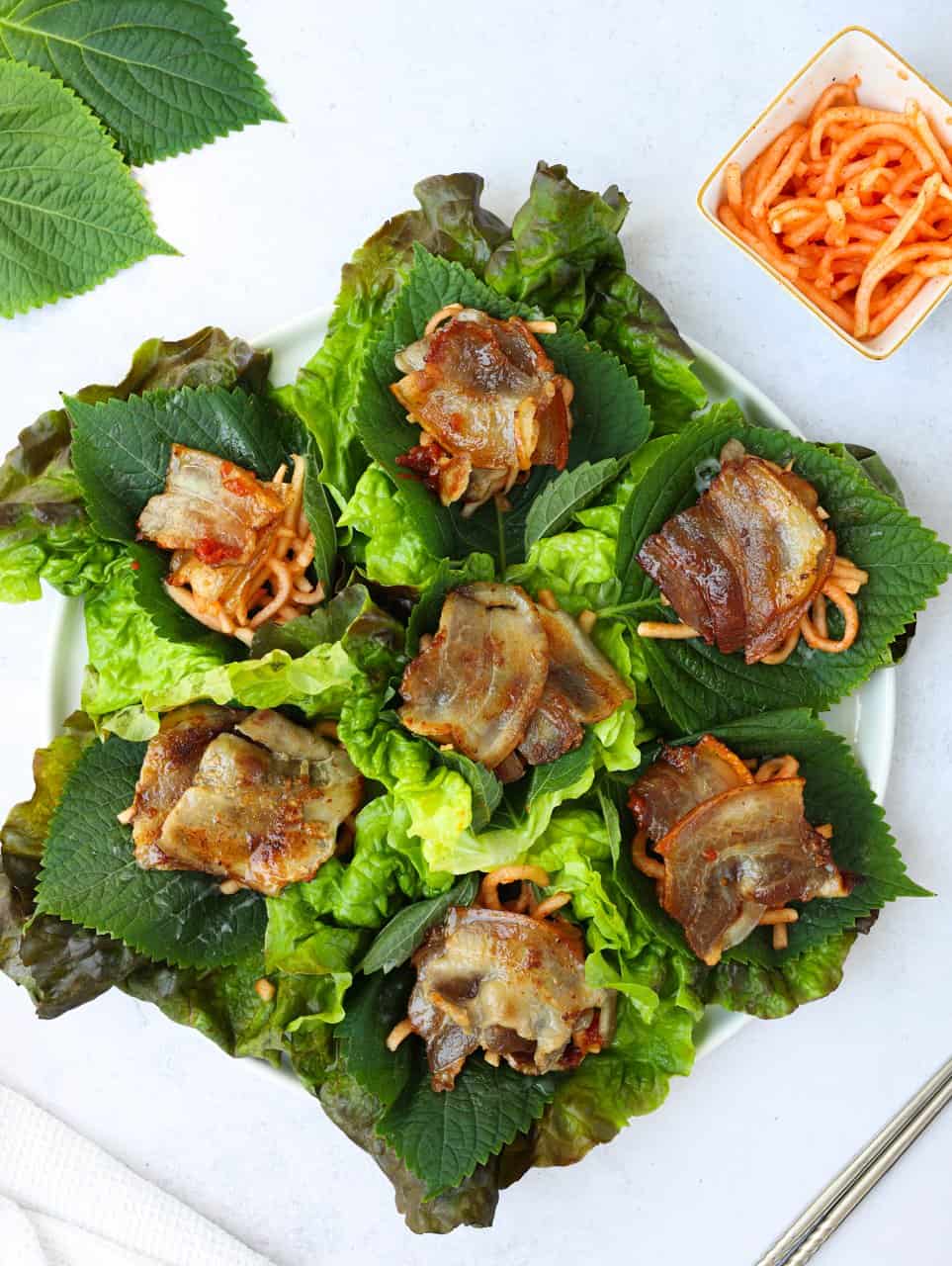 Korean Pork Belly Lettuce Wraps