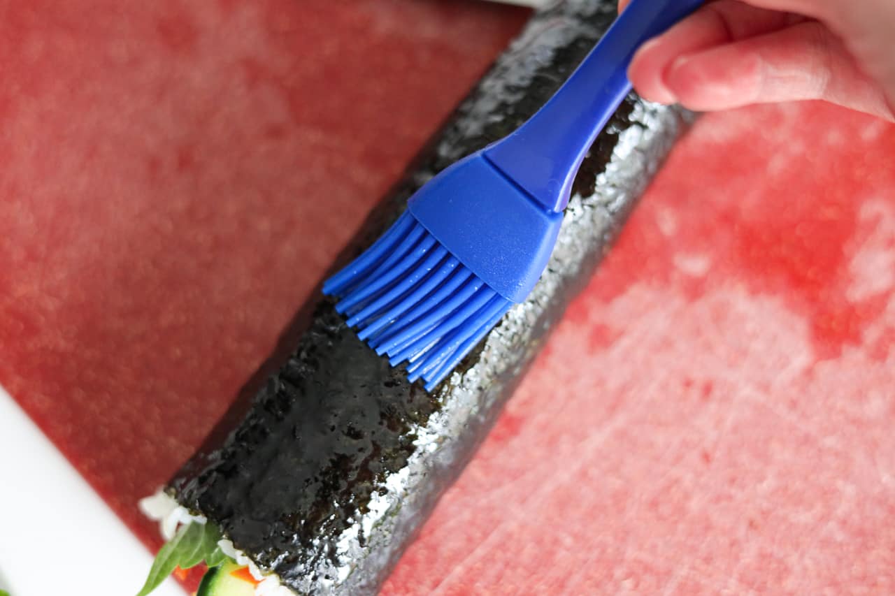 brush kimbap with  sesame oil 