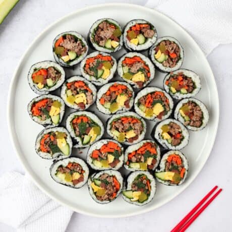 Beef Bulgogi Kimbap - Christie at Home