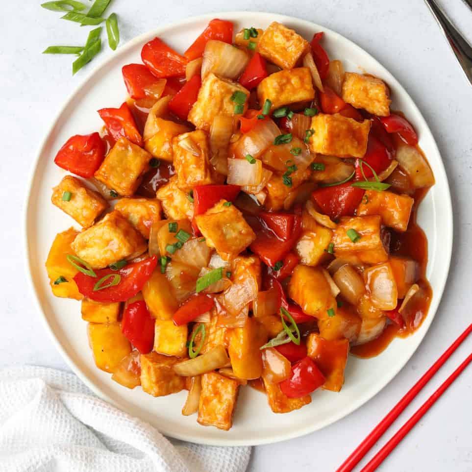 Air Fryer Sweet and Sour Tofu