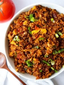 Easy 15-minute Tomato Egg Fried Rice - Christie at Home
