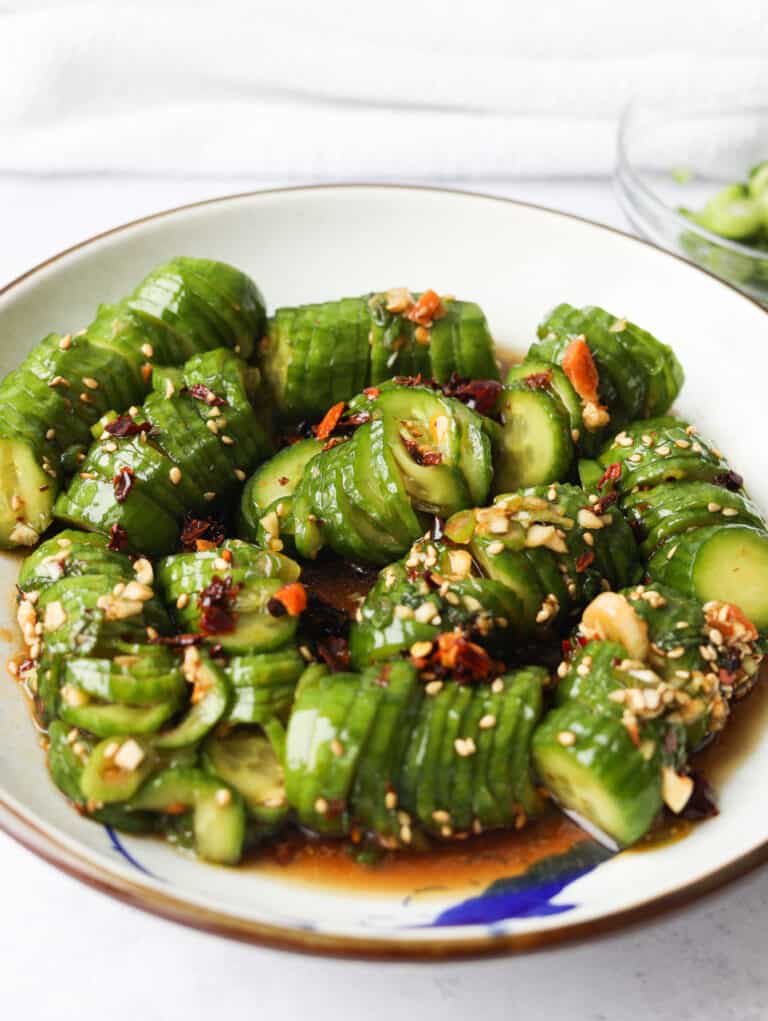 Easy & Quick Spicy Asian Cucumber Salad - Christie at Home