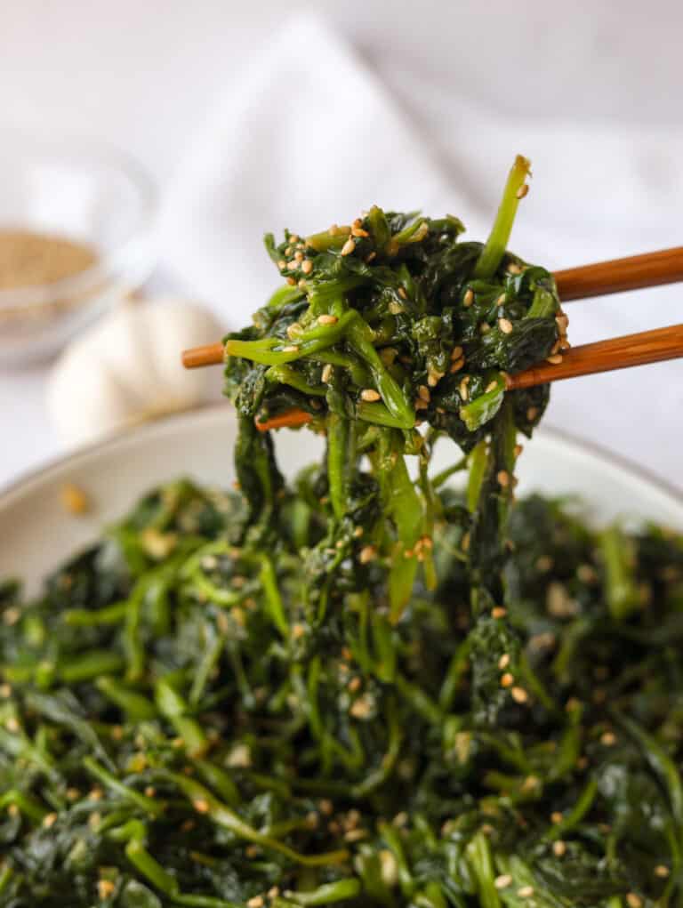 Easy 10minute Korean Spinach Side Dish Christie at Home