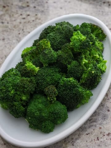 Transfer Broccoli to Serving Plate