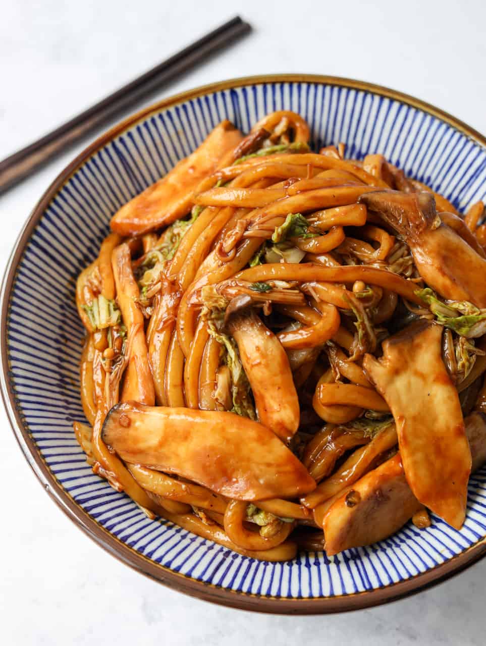 Mushroom Udon Stir Fry