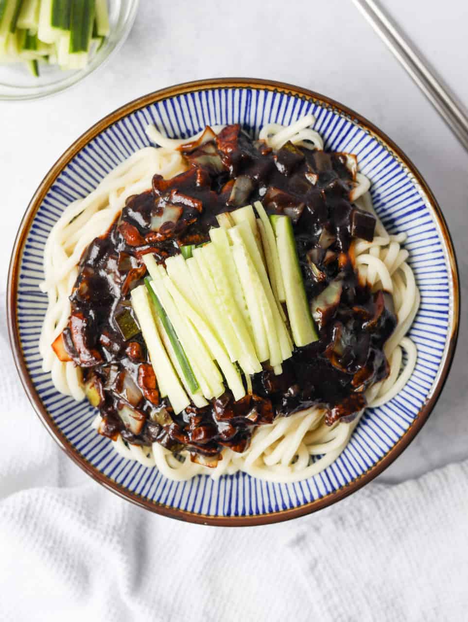 The Best Jajangmyeon (Korean Black Bean Noodles) - Christie at Home