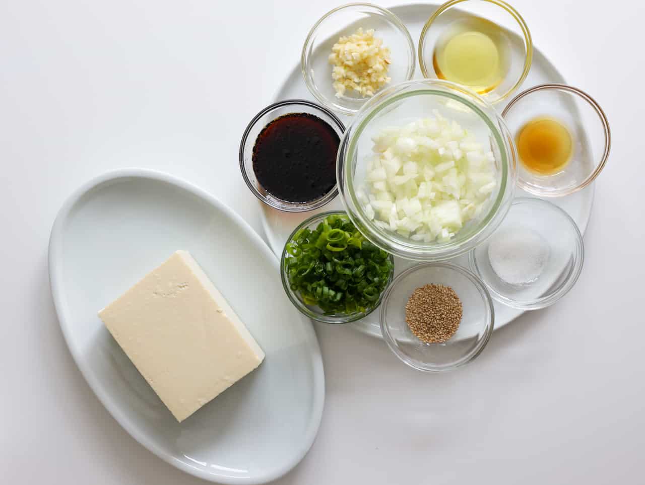 ingredients for Chinese silken tofu recipe