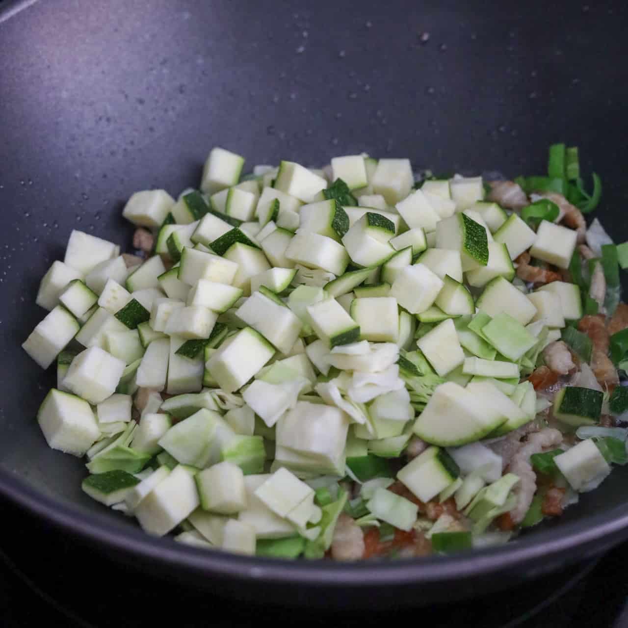 Cook aromatics & vegetables