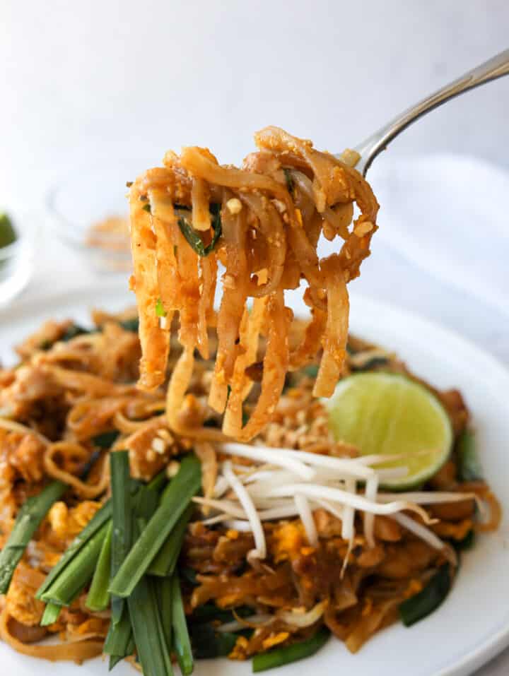 Quick & Easy Chicken Pad Thai - Christie at Home