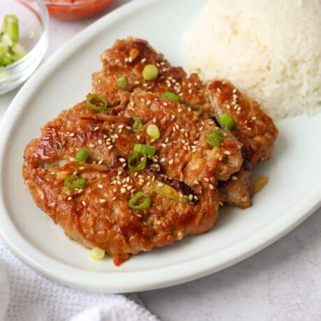 Quick & Easy Korean Style Pork Chops - Christie at Home