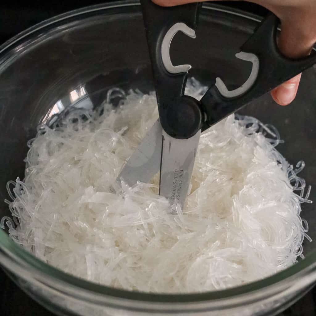 cutting noodles