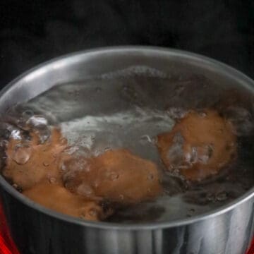 boil eggs for 6 minutes