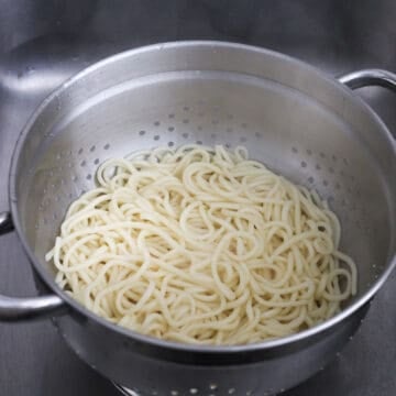 Strain the noodles