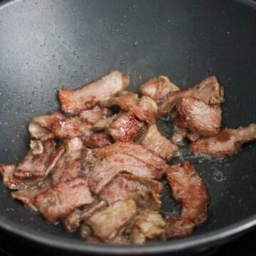 fry beef until cooked