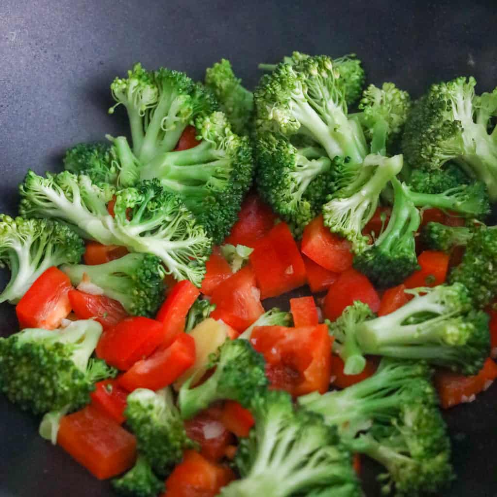 cook veggies