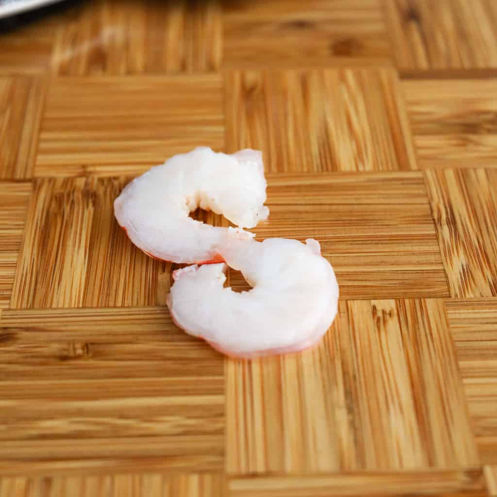 peel & slice shrimp