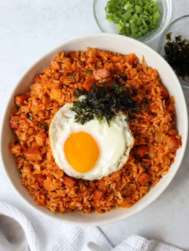 Easy 20-minute Kimchi Fried Rice - Christie at Home