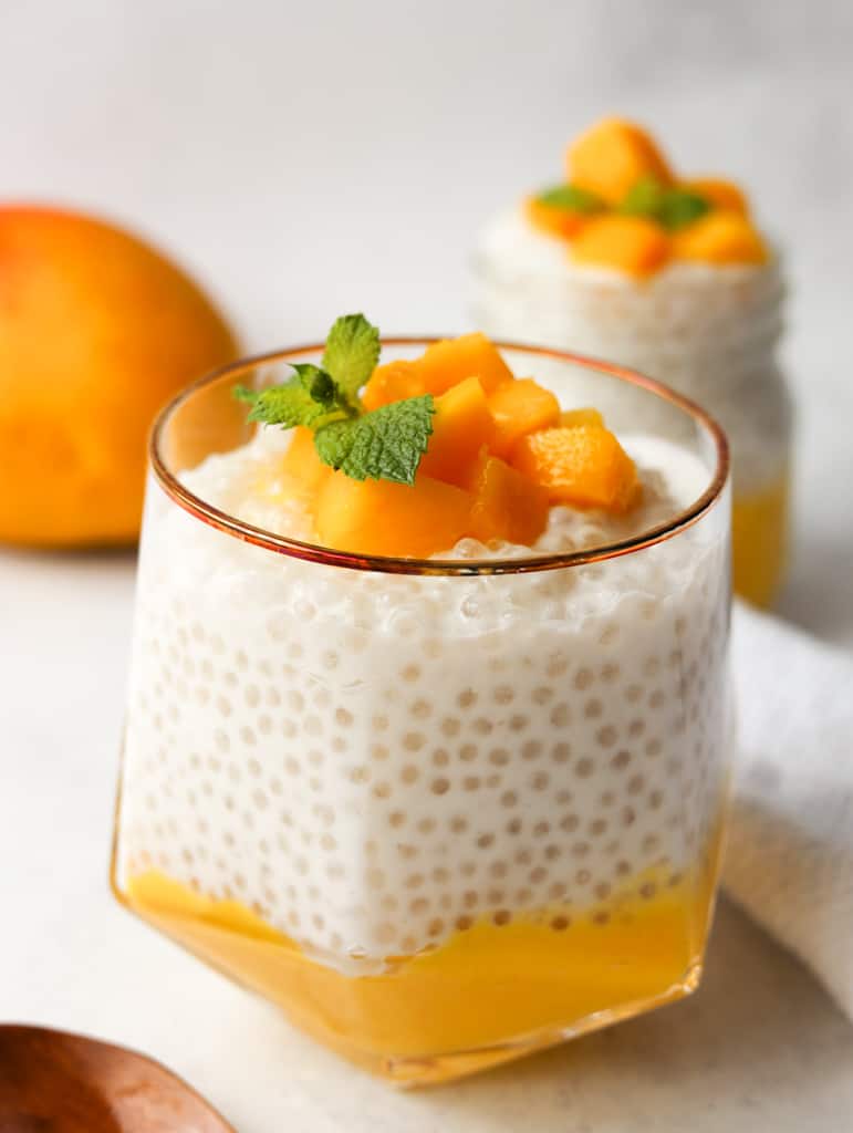 Coconut and mango tapioca