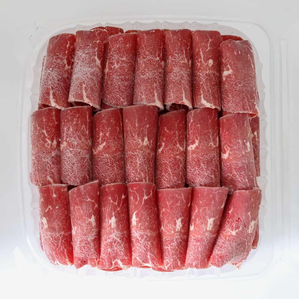 pre-sliced rib eye beef