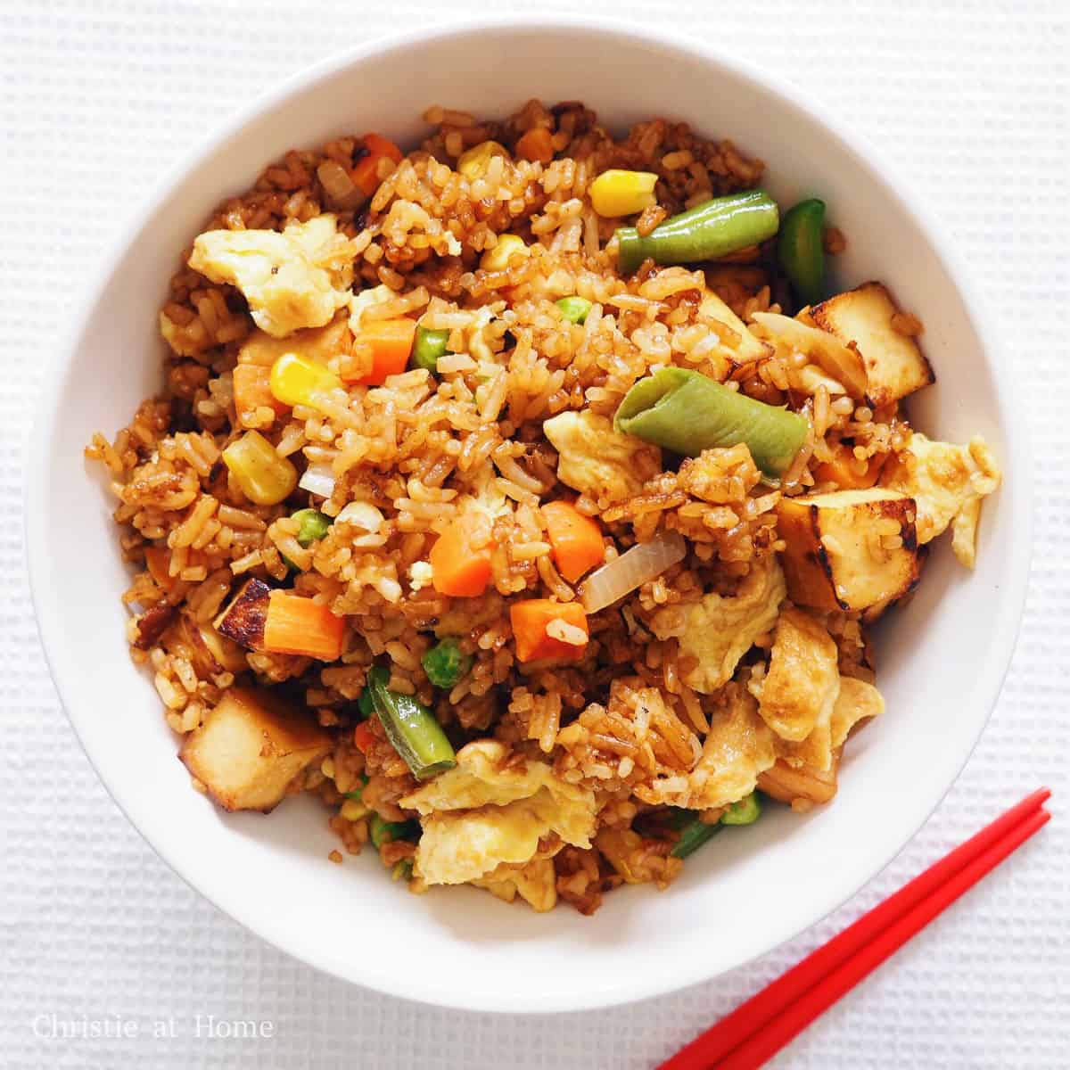 Egg Tofu Fried Rice