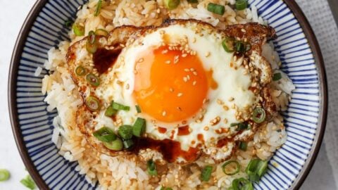 Rice Bowl with Fried Egg and Avocado Recipe