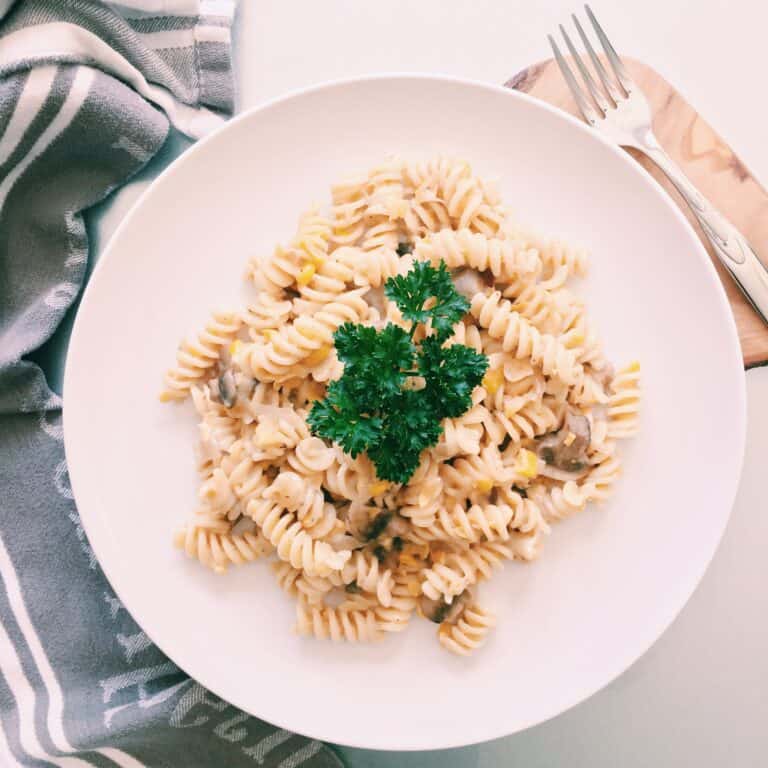 Creamy Corn Mushroom Pasta