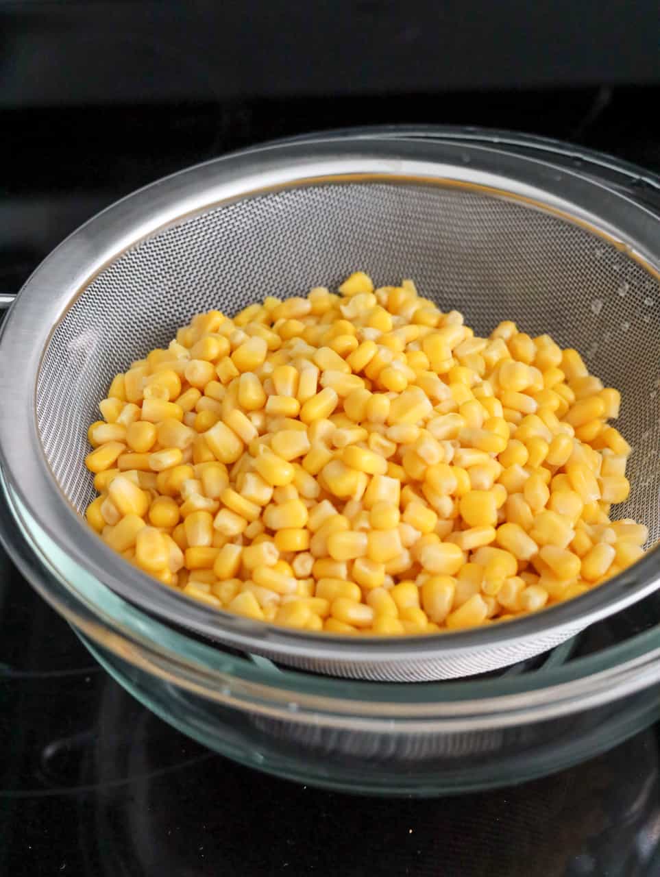 strain canned corn