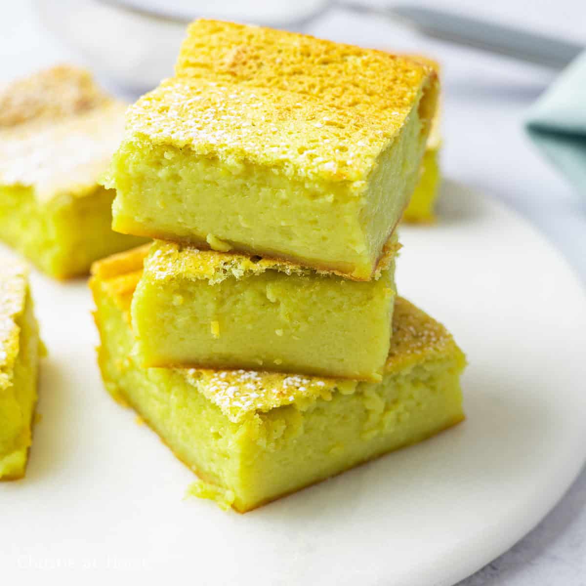Pandan Custard Cake