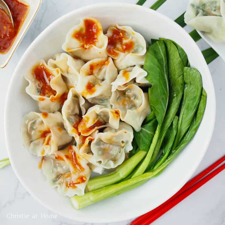 featured image of pork chive wontons