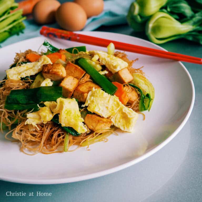 vegetable tofu egg vermicelli