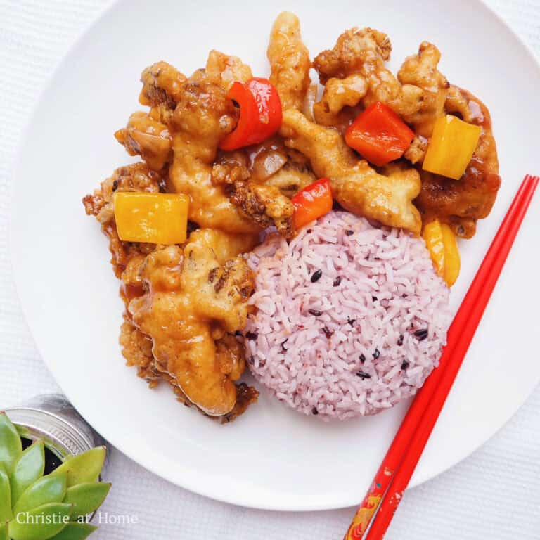 sweet and sour battered mushrooms